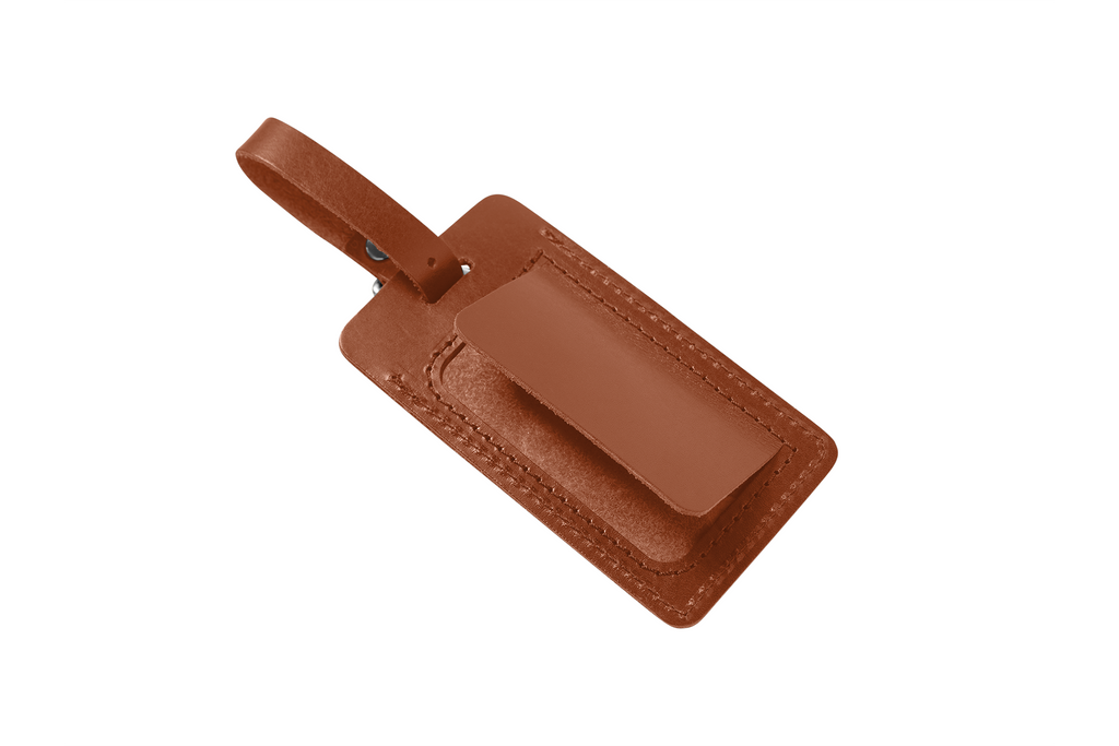 Personalized Sewn Leather Luggage Tag