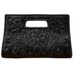 The Caroline| Hand-Tooled Leather Clutch & Crossbody