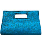 The Caroline| Hand-Tooled Leather Clutch & Crossbody
