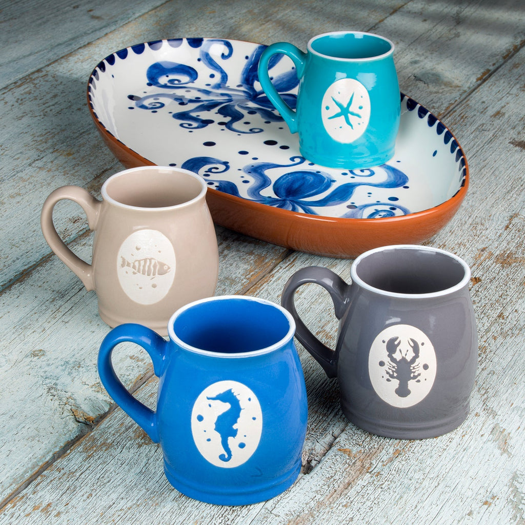 Costa Azul Ocean City 14.5 - oz Stoneware Mugs Set of 4 - Che Cose Belle