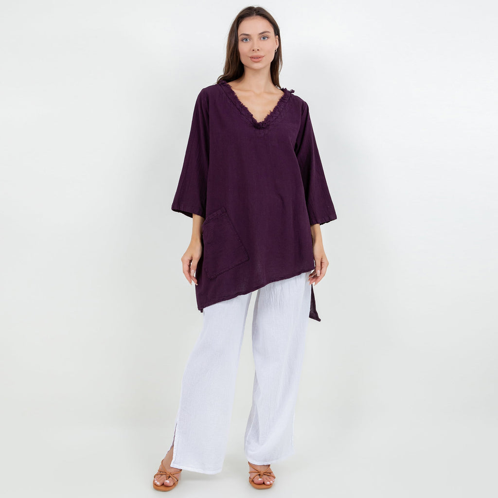 Zoe Top - Looser Fitting Comfort 100% Cotton Gauze
