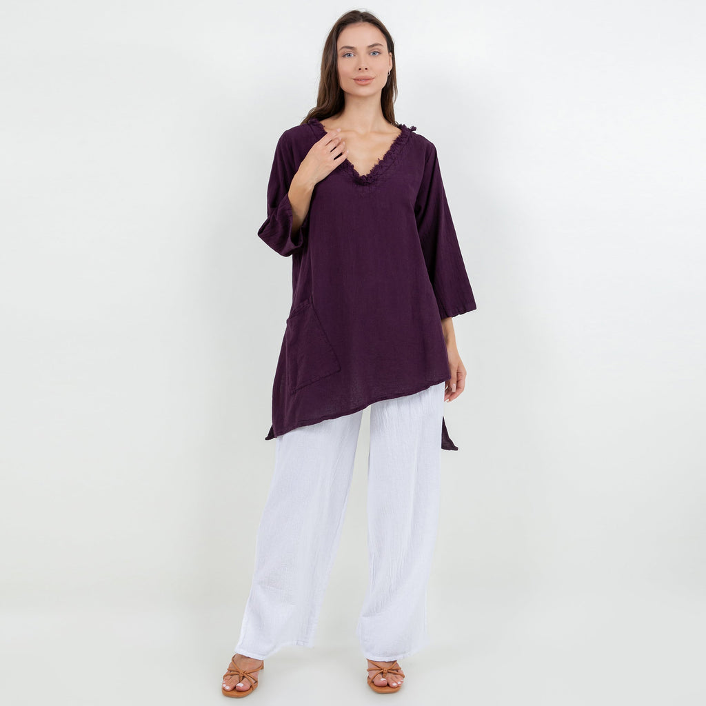 Zoe Top - Looser Fitting Comfort 100% Cotton Gauze