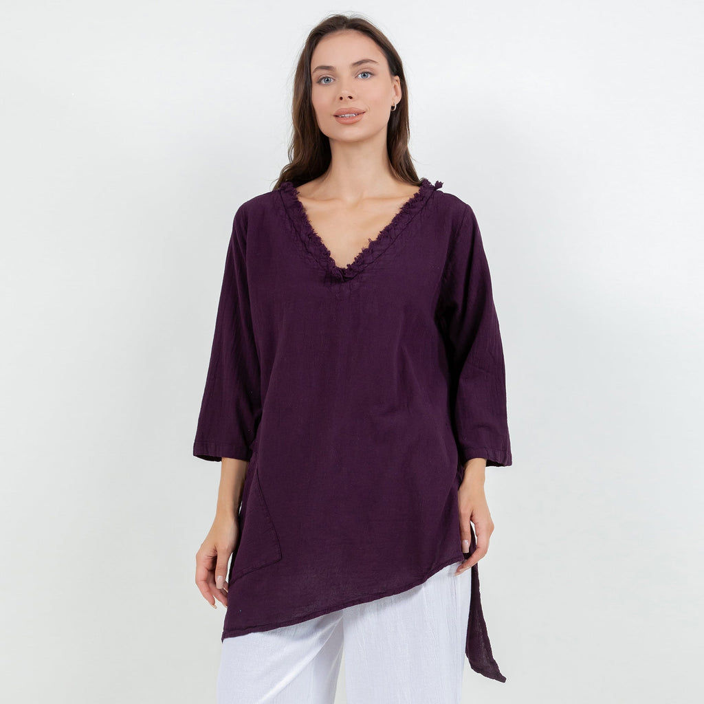 Zoe Top - Looser Fitting Comfort 100% Cotton Gauze