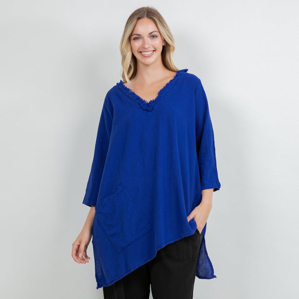 Zoe Top - Looser Fitting Comfort 100% Cotton Gauze