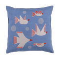 Hand Embroidered Birds Pillow Cover 20" x 20"