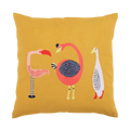 Hand Embroidered Birds Pillow Cover 20" x 20"