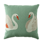 Hand Embroidered Birds Pillow Cover 20" x 20"