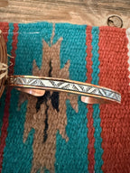 Handcrafted Copper & Sterling Silver Cuff Bracelet by Wylie Secatero