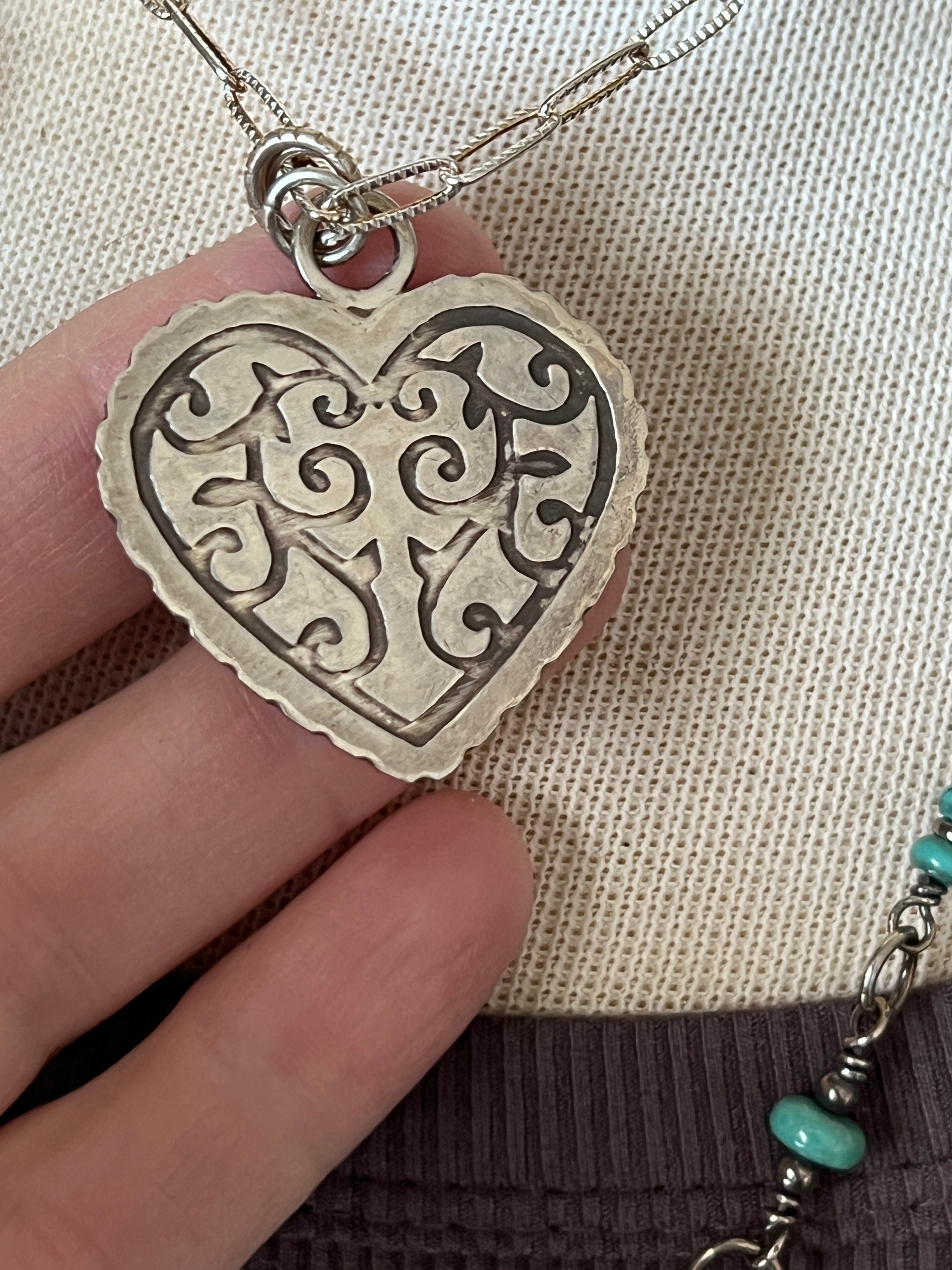 Tularosa Sterling Silver & Turquoise Heart Necklace