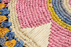 Daisy Raffia Placemat, Colorful Woven tabletop