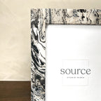 Neue Hand Marbled Wood Picture Frame - B&W & Neutrals (5x7)