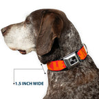 Dog Bone Seatbelt Buckle Collar - BUCKLE-DOWN Shapes Red/Orange