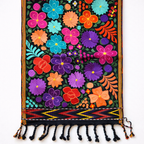 Embroidered Floral Multicolor Table Runner – Fair Trade Guatemalan Textile