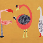Hand Embroidered Birds Pillow Cover 20" x 20"
