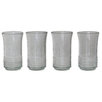 Hand-Blown Ribbed Drinking Glass