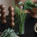 Hand-Blown Ribbed Drinking Glass