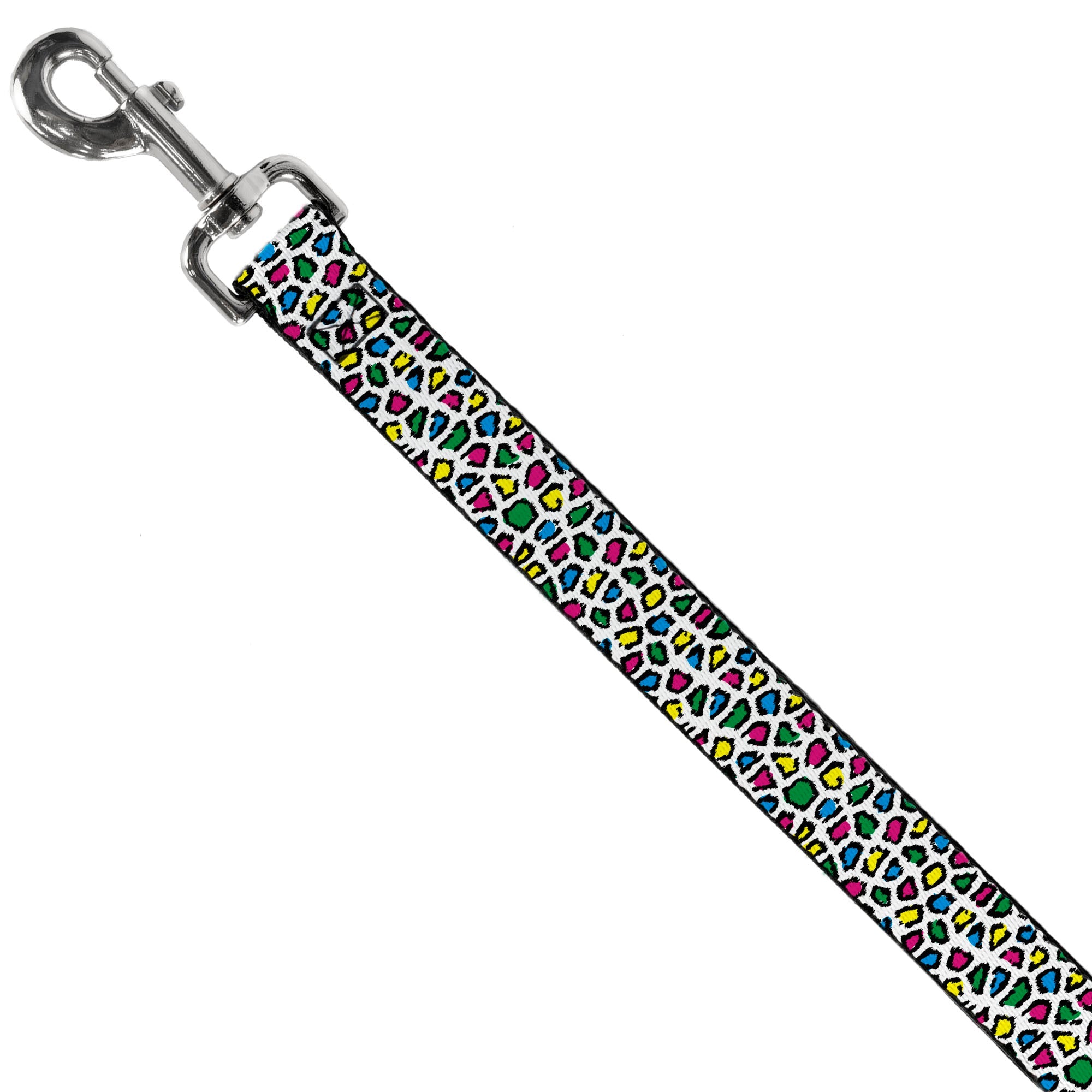 Dog Leash - Leopard White/Multi Color