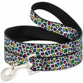 Dog Leash - Leopard White/Multi Color
