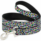 Dog Leash - Leopard White/Multi Color