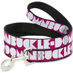 Dog Leash - BUCKLE-DOWN Shapes Hot Pink/White