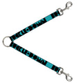 Dog Leash Splitter - BUCKLE-DOWN Shapes Dot Turquoise/White/Black