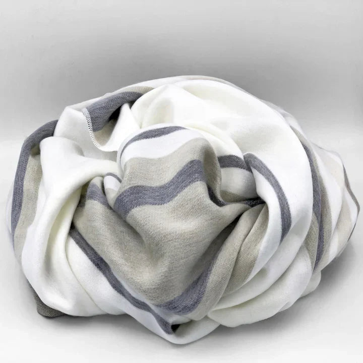 Alpaca Bed Blanket - Striped