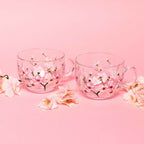 Painted Cherry Blossom Mugs