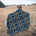 Andean Alpaca Wool Blanket - Blue Chakana