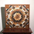 Amish Handmade Barn Quilt Wall Art – Reclaimed Barn Wood – 20.75” x 20.75”