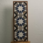 Handmade Amish Barn Quilt Banner Wall Art – 10.5in x 30in Reclaimed Wood Mosaic