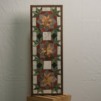 Handmade Amish Barn Quilt Banner Wall Art – 10.5in x 30in Reclaimed Wood Mosaic