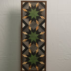 Handmade Amish Barn Quilt Banner Wall Art – 10.5in x 30in Reclaimed Wood Mosaic