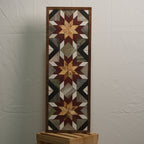 Handmade Amish Barn Quilt Banner Wall Art – 10.5in x 30in Reclaimed Wood Mosaic