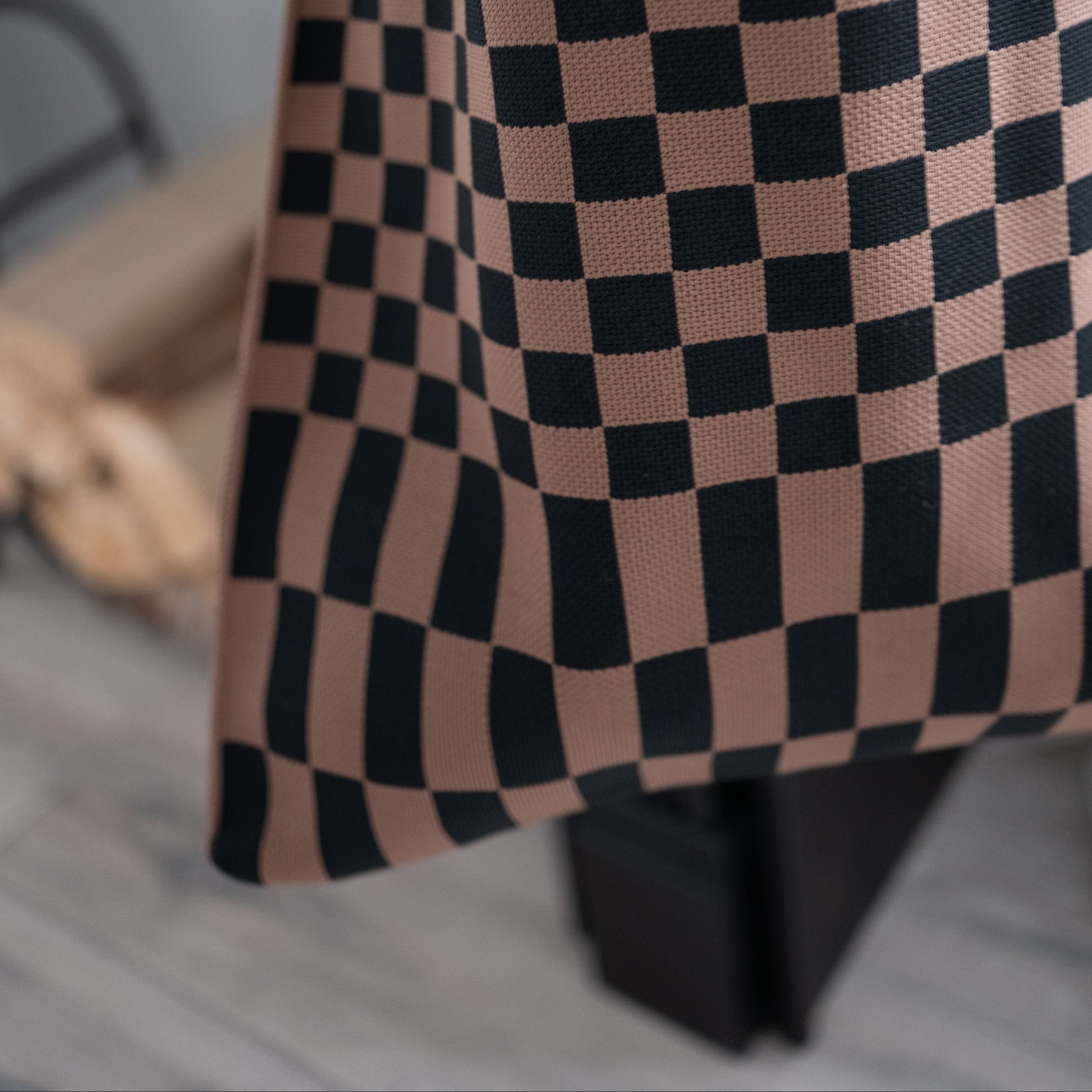 Classic Checkered Skinny Tote