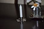 Decorative Silver Flower Candle Holder