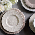 Chloe Floral Accent Dessert Plates in Beige, Set of 4 - Che Cose Belle
