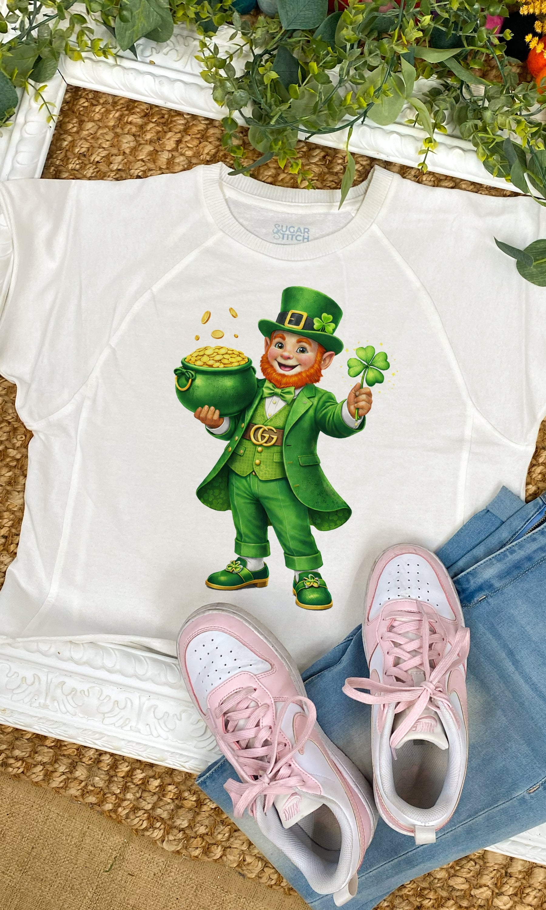 Dapper Leprechaun Graphic Edgy Shirt