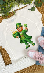 Dapper Leprechaun Graphic Edgy Shirt