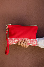 Safa Tatreez Pouch - Red
