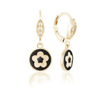 Eau Enamel Flower Earrings