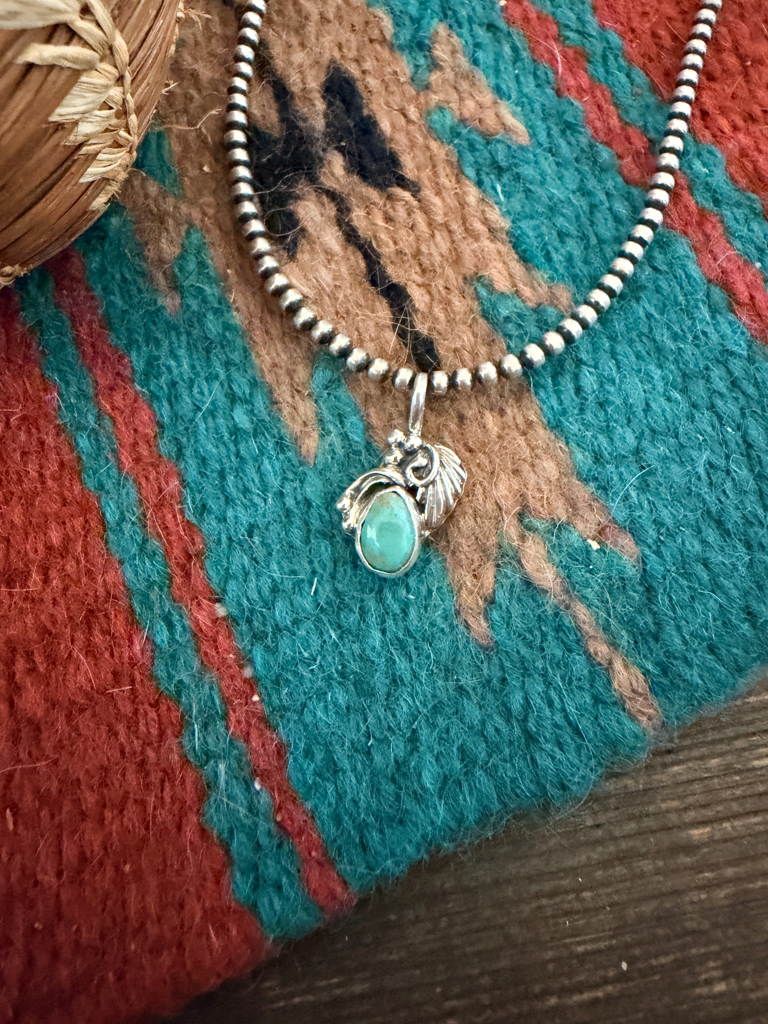 Handcrafted Sterling Silver and Turquoise Pendant