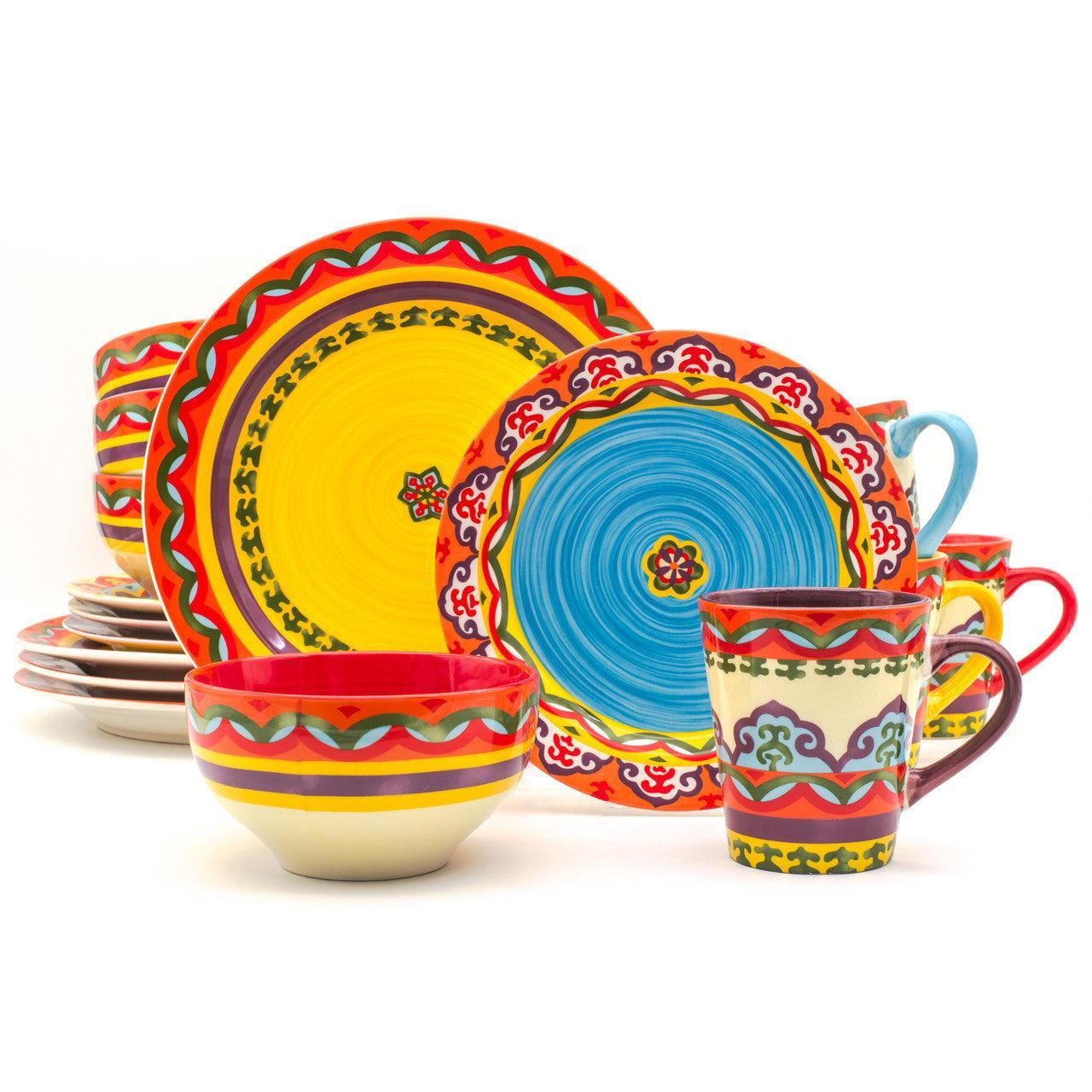 Galicia 16 Piece Stoneware Dinnerware Set, Service for 4 - Che Cose Belle