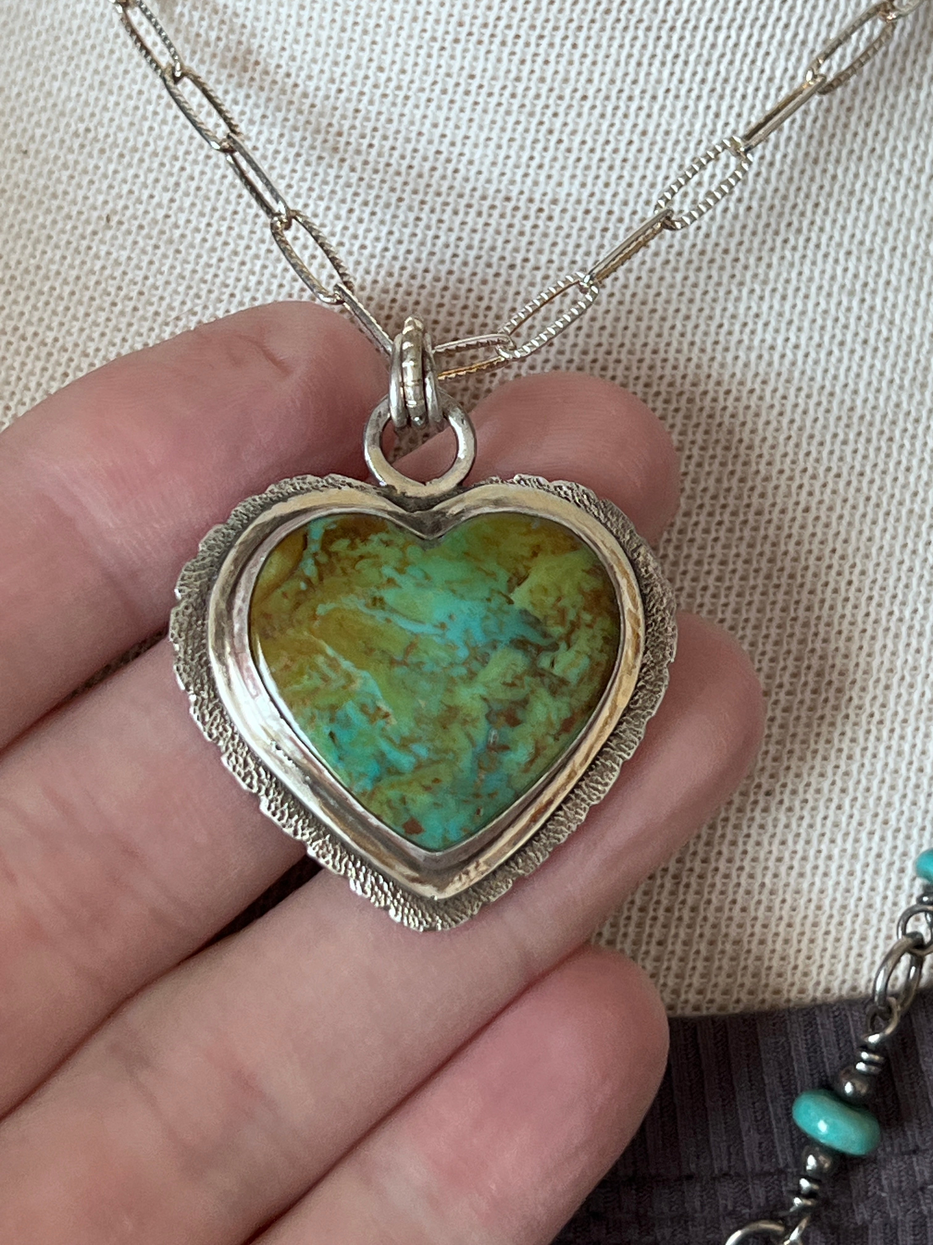 Tularosa Sterling Silver & Turquoise Heart Necklace