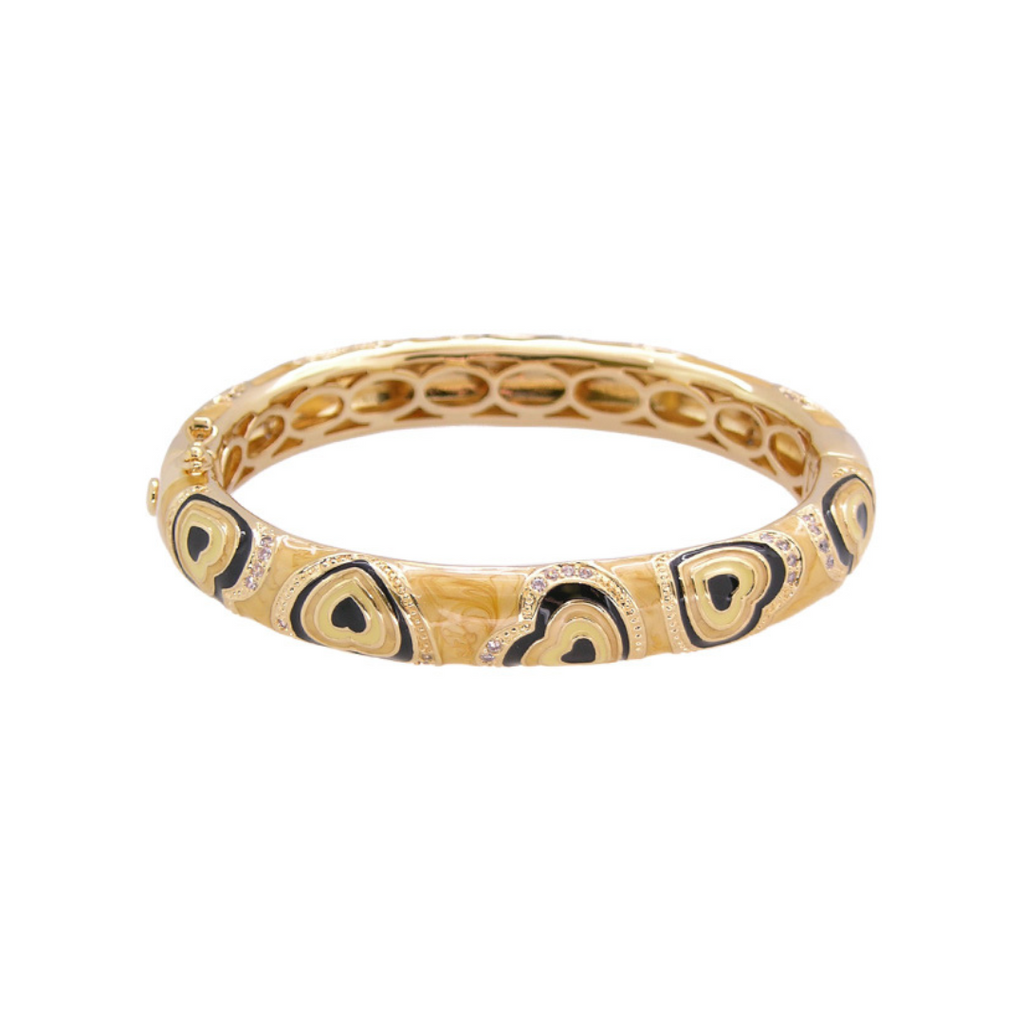 Retro Hearts Bangle