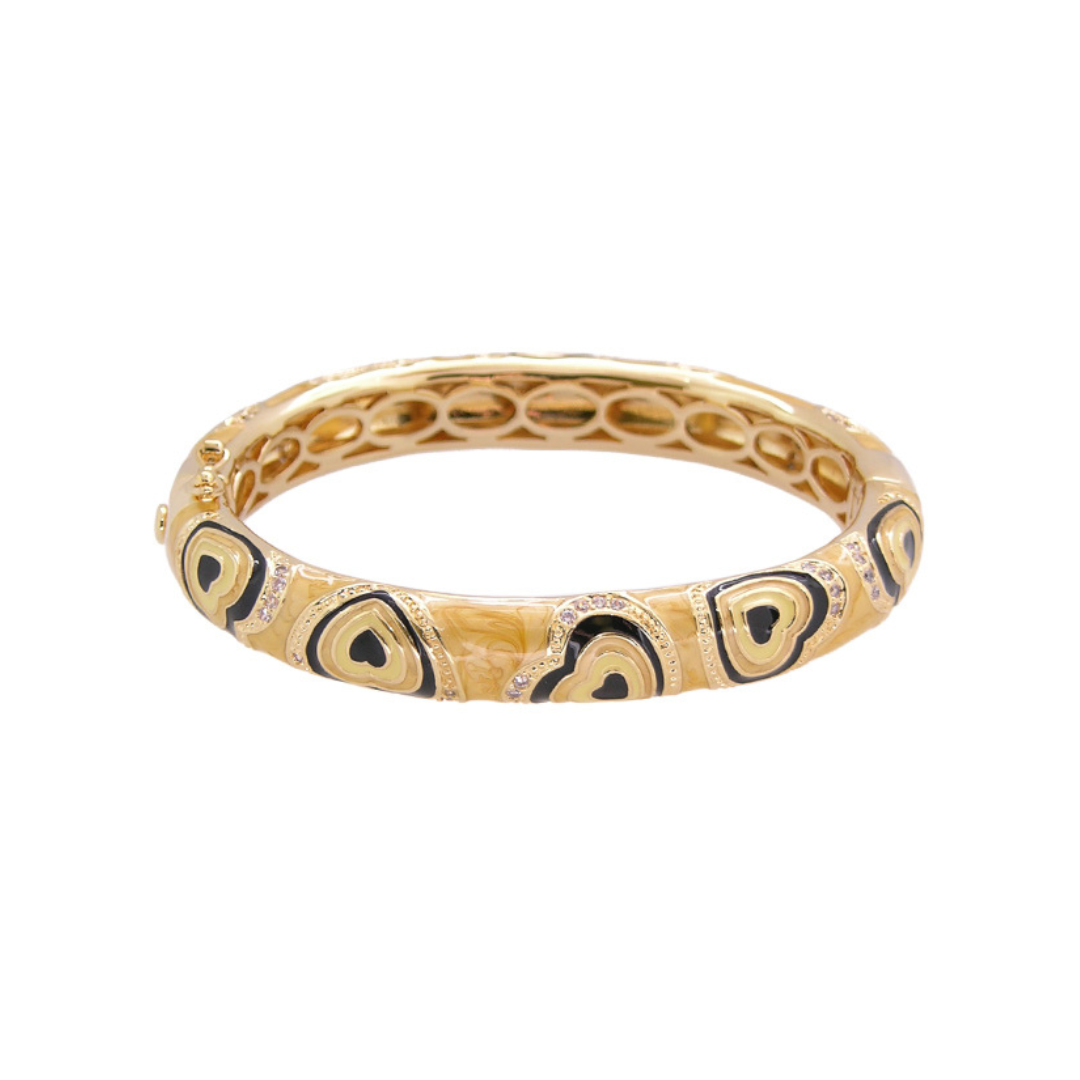 Retro Hearts Bangle