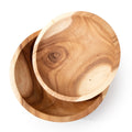 Extra Large Set of 2 Round Teak Bowls