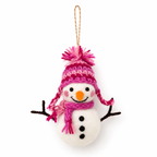 Snowman Ornament with Weaving Hat