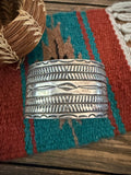 Handcrafted Old Pawn Sterling Silver Cuff Bracelet