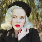 The Head-Turner Structured Beret by Lipstick & Chrome -WINE