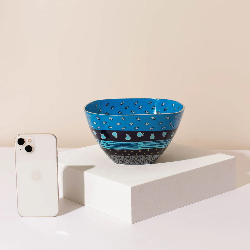 A combination of Handmade blue bowl and Israeli culture – Blue Harmony Series